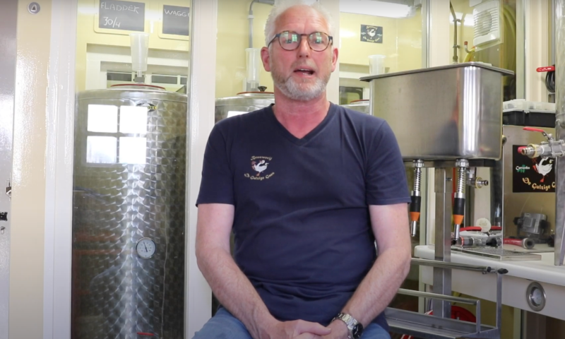 Bert in Brouwerij de Gulzige Gans